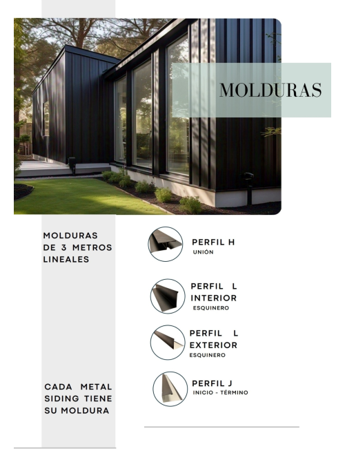 Perfil H Metal Siding
